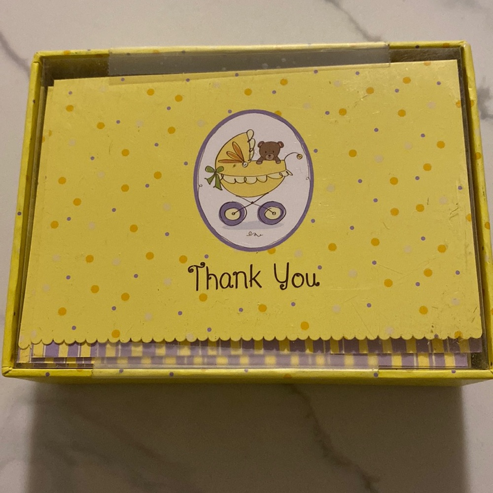 One brand new box baby of thank you cards.